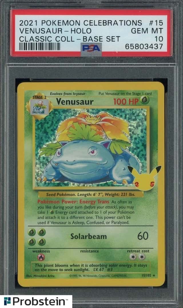 2021 Pokemon Celebrations Classic Base #15 Venusaur Holo PSA 10 GEM MINT