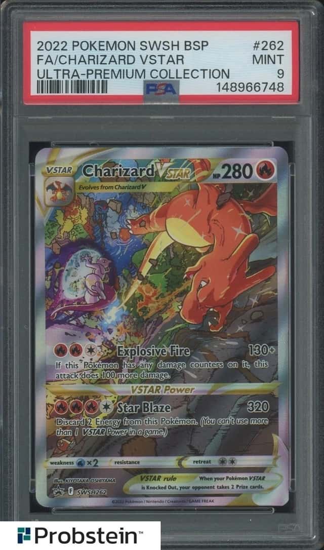2022 Pokemon SWSH BSP Ultra-Premium Collection #262 FA Charizard VStar PSA 9