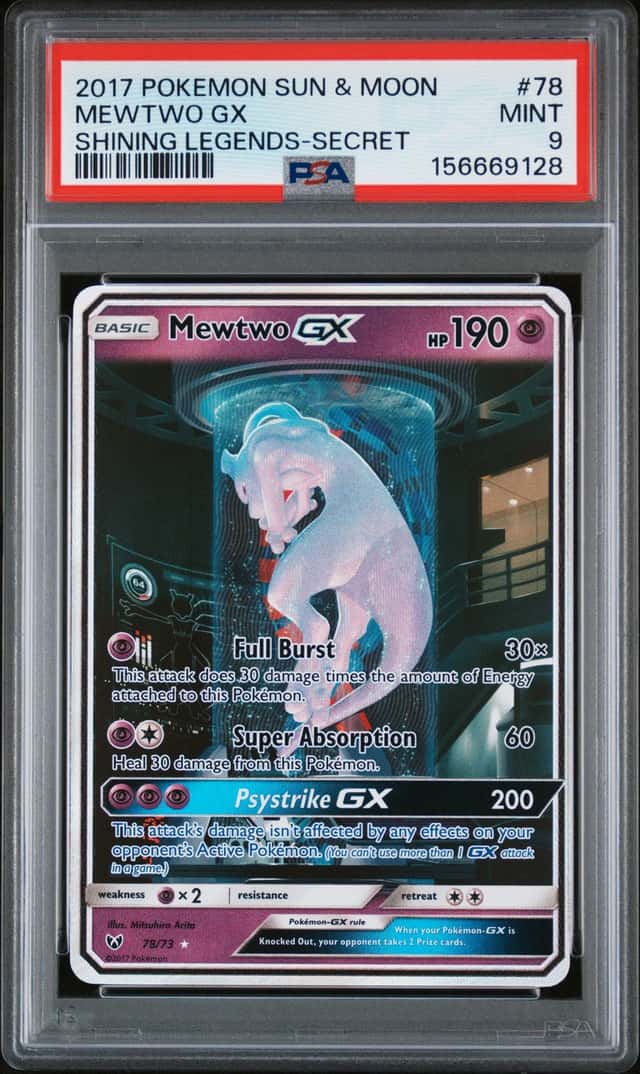 2017 Pokemon Shining Legends Mewtwo #78/73 PSA 9