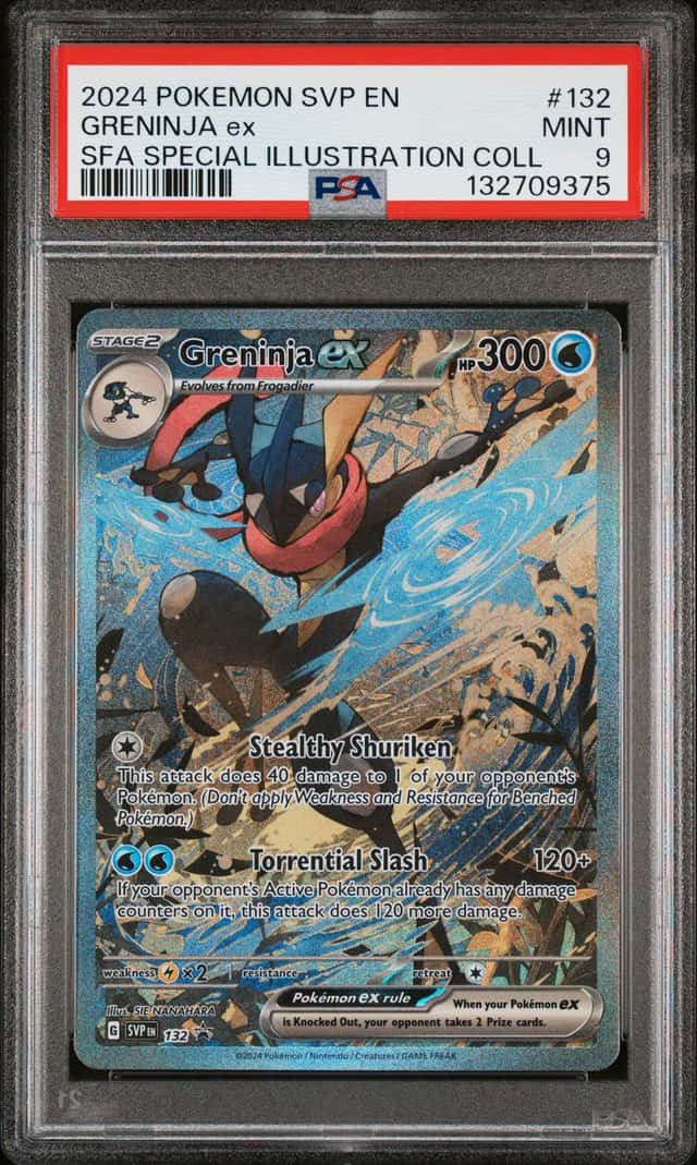 Pokemon 2024 Greninja ex 132 Special Illustration Black Star Promo PSA 9