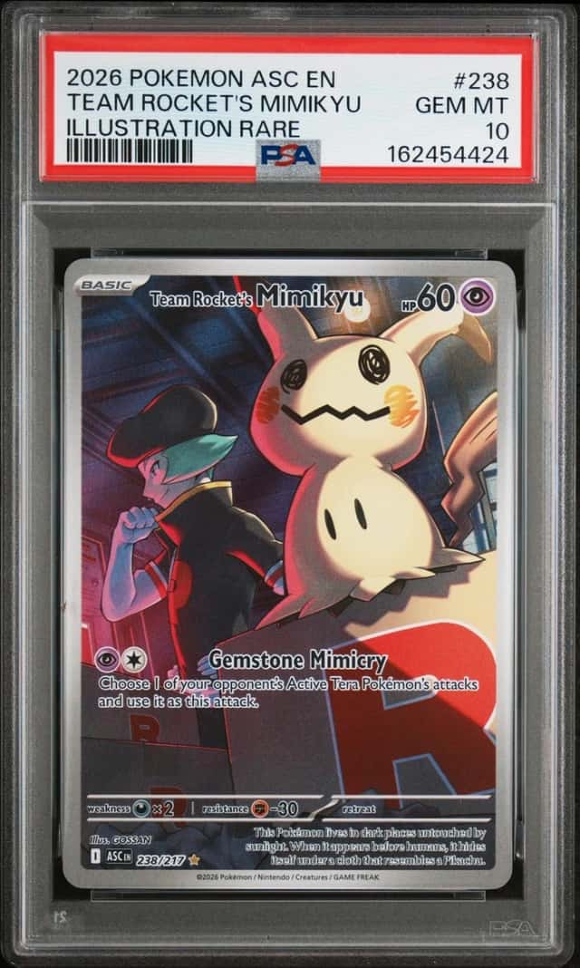 2026 POKEMON ASCENDED HEROES ILLUSTRATION RARE TEAM ROCKET'S MIMIKYU PSA 10