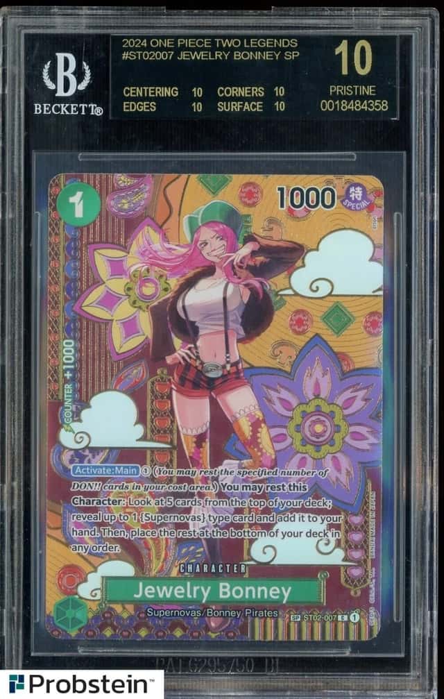 2024 One Piece Two Legends #ST02007 Jewelry Bonney SP BGS 10 BLACK LABEL