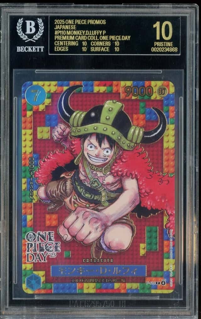 2025 One Piece Promos JPN P110 Monkey D. Luffy Premium Card BGS 10 BLACK LABEL