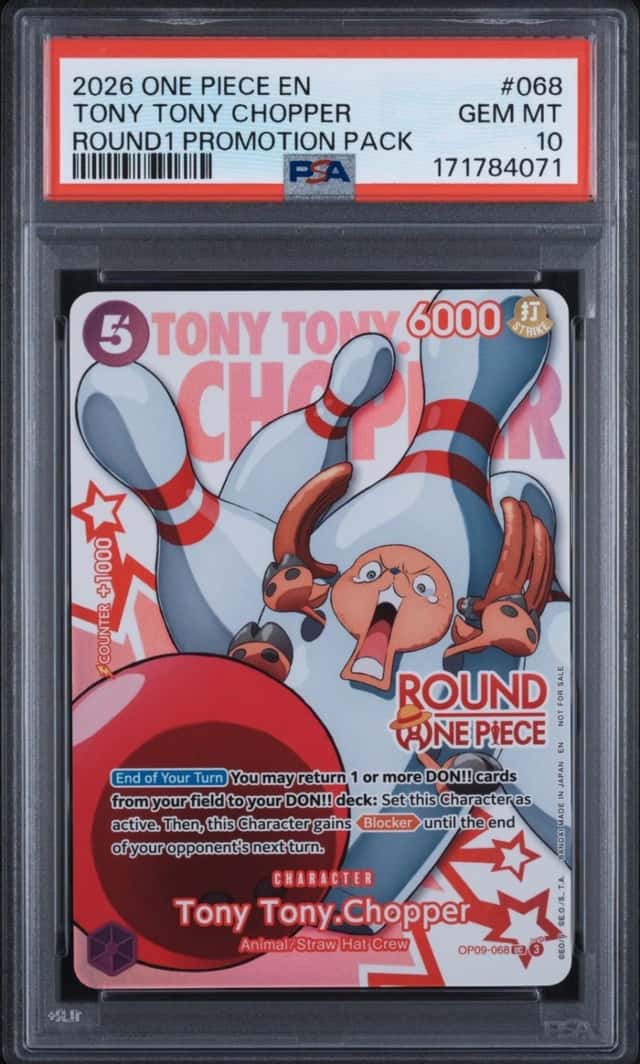 One Piece TONY TONY CHOPPER 2026 ONE PIECE ROUND1 PROMOTION PACK 068 PSA 10 *Seq