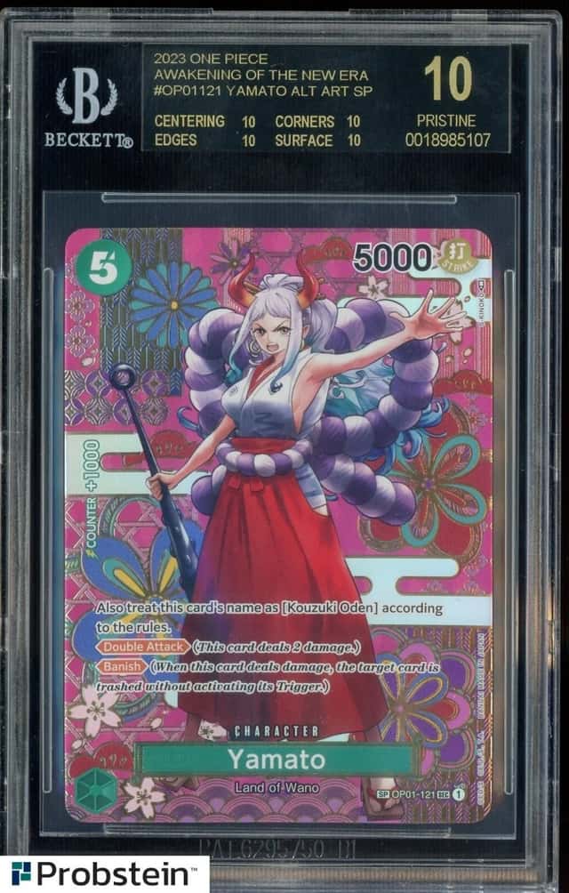 2023 One Piece Awakening/New Era OP01121 Yamato SEC Special BGS 10 BLACK LABEL