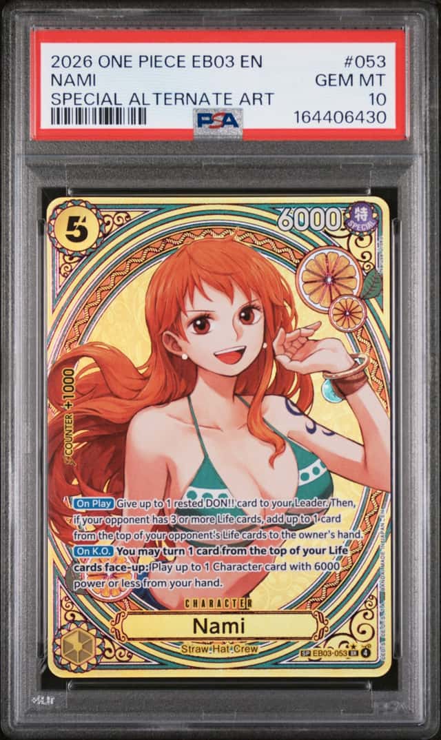 2025 One Piece EN EB03 #053 Nami Special Alternate Art PSA 10 GEM MINT