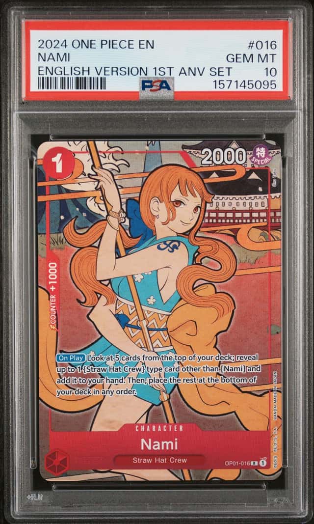 2024 ONE PIECE ENGLISH VERSION 1ST ANNIVERSARY SET #016 NAMI PSA 10