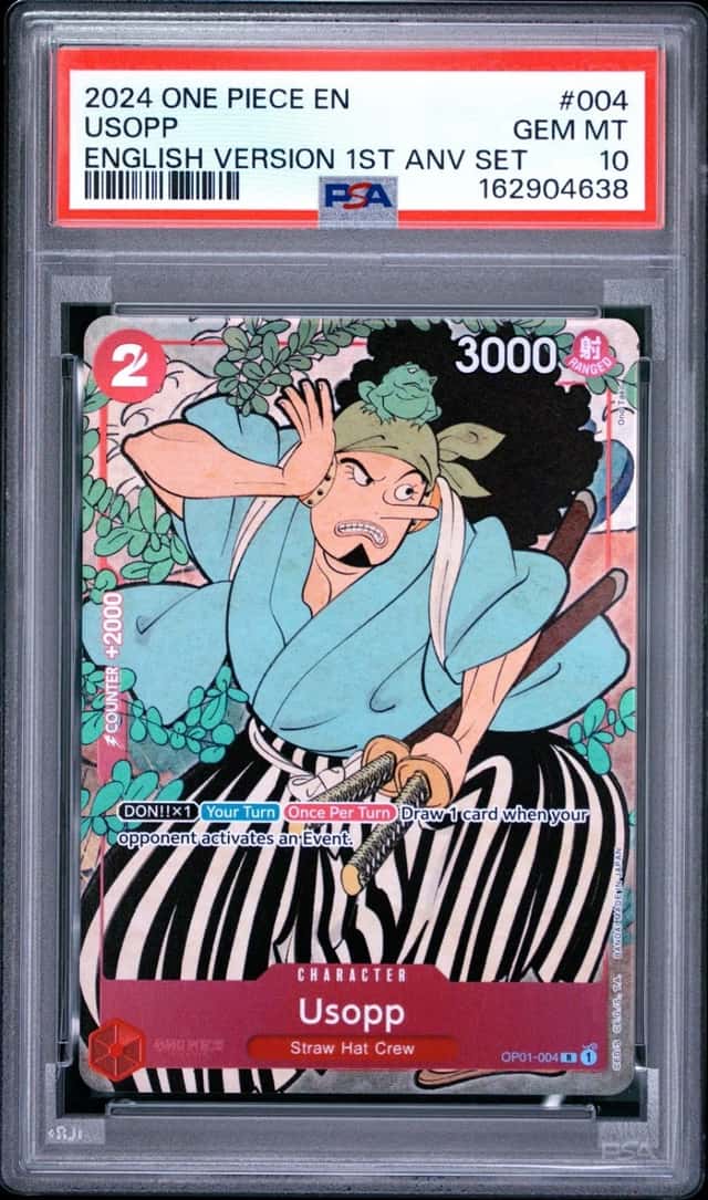 2024 ONE PIECE ENGLISH VERSION 1ST ANNIVERSARY SET #004 USOPP PSA 10