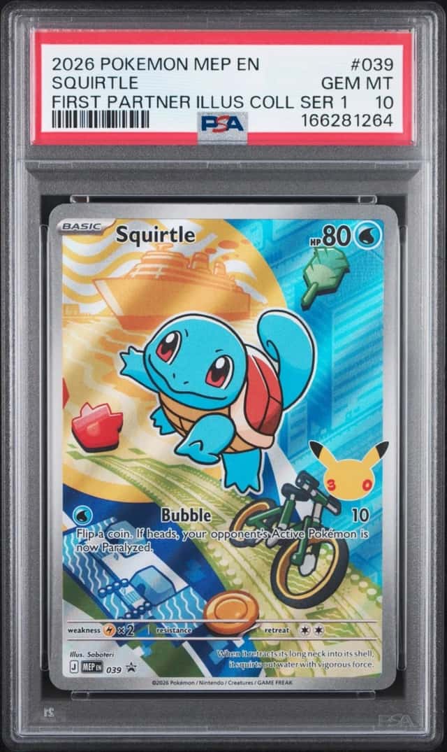 2026 POKEMON MEP FIRST PARTNER ILLUSTRATION COLLECTION #039 SQUIRTLE PSA 10