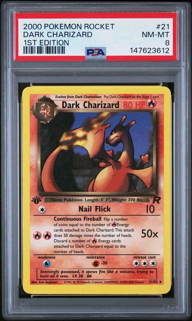 2000 Pokemon Team Rocket 1st Edition Dark Charizard #21