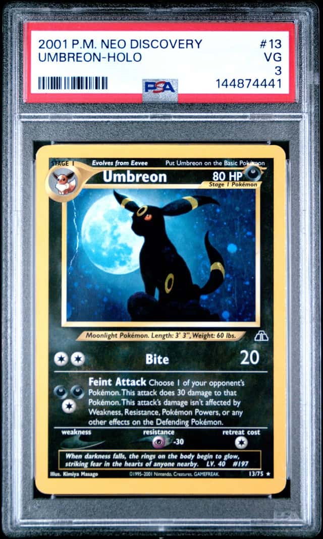 2001 Pokemon Neo Discovery Holo Umbreon #13