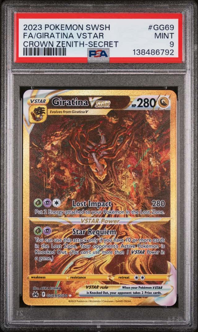 2023 Pokemon Sword and Shield Crown Zenith Secret Rare Giratina Vstar #GG69
