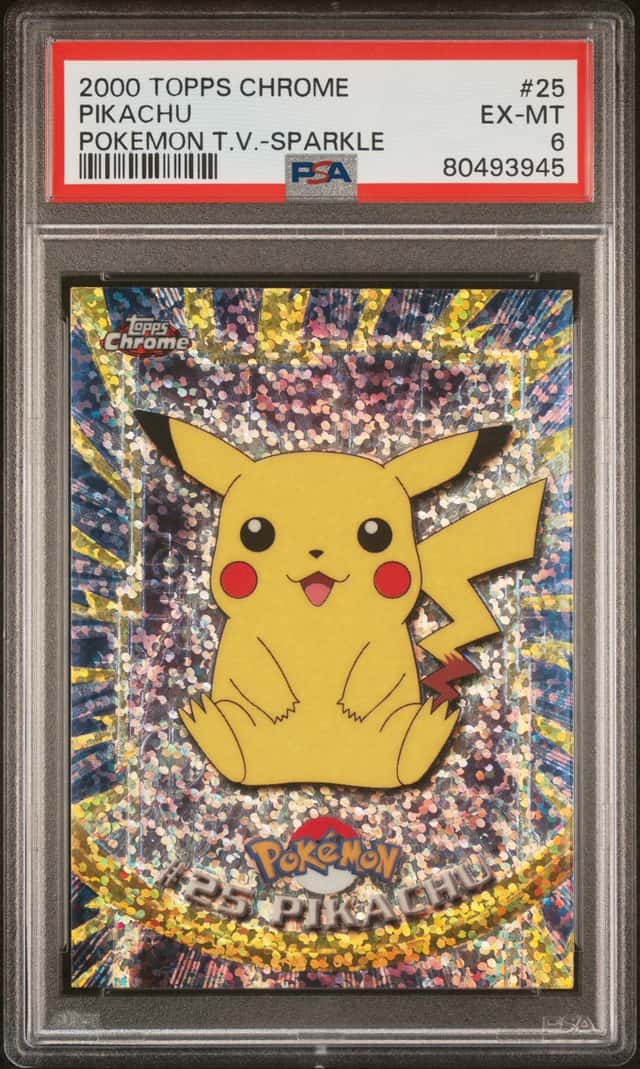2000 Topps Chrome Pokemon Tv Sparkle Pikachu #25