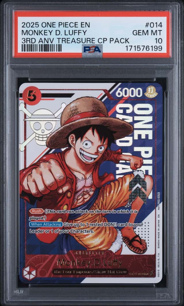 2025 One Piece 3rd Anniversary Treasure Campaign Pack Monkey D. Luffy #ST21014