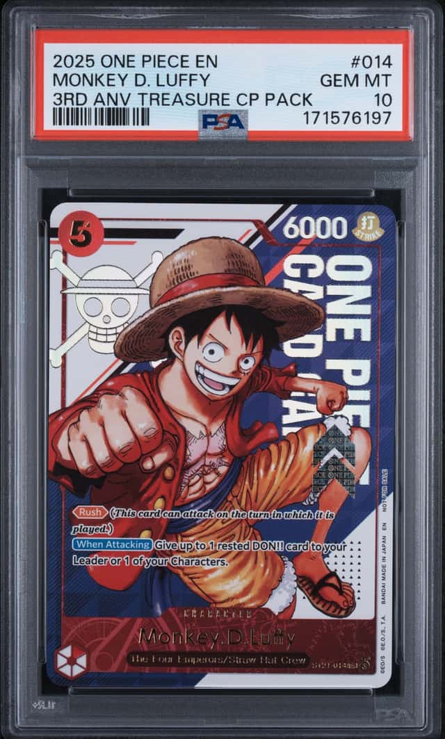 2025 One Piece 3rd Anniversary Treasure Campaign Pack Monkey D. Luffy #ST21014