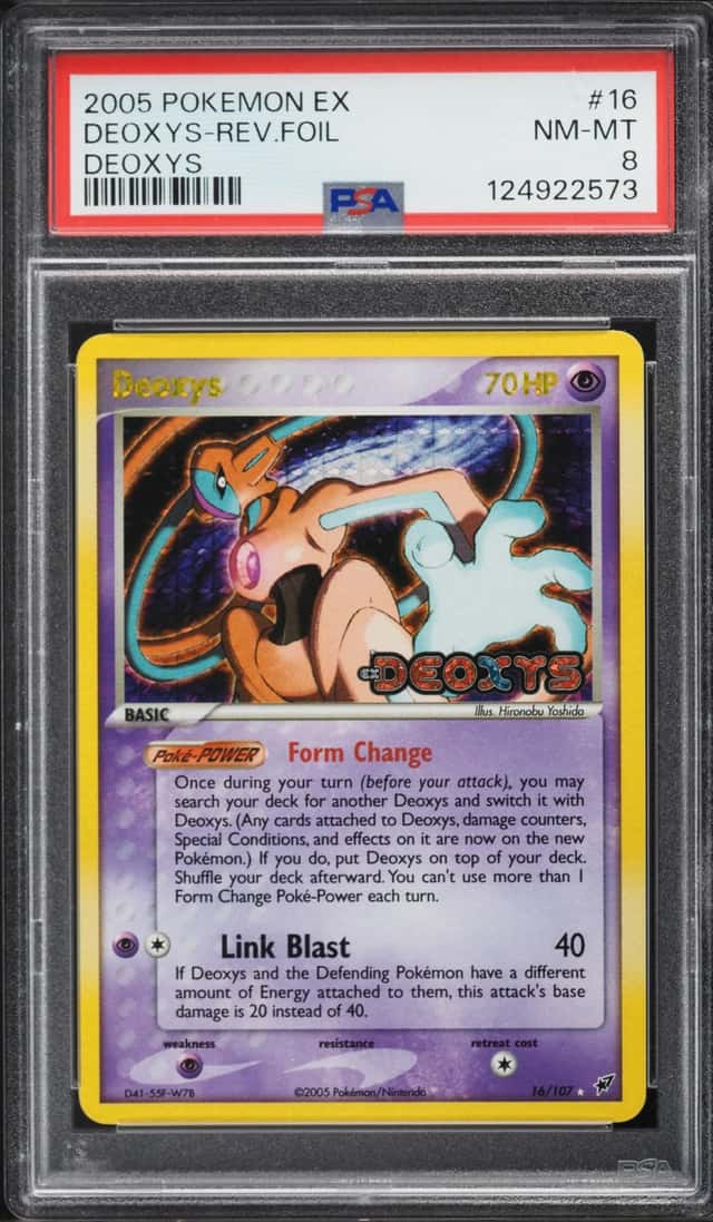 2005 Pokemon EX Deoxys Reverse Holo Deoxys #16 PSA 8 NM-MT