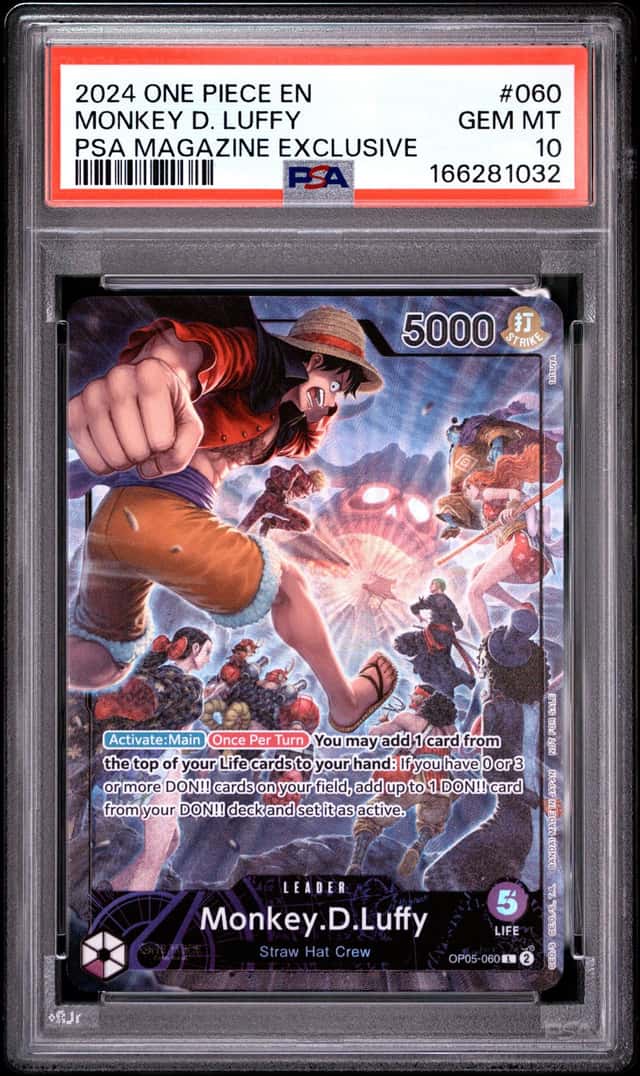 2024 ONE PIECE PROMOS PSA MAGAZINE EXCLUSIVE #060 MONKEY D. LUFFY PSA 10