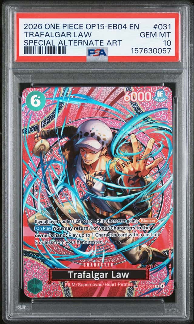 2026 One Piece OP15-EB04 En Special Alternate Art #031 Trafalgar Law PSA 10