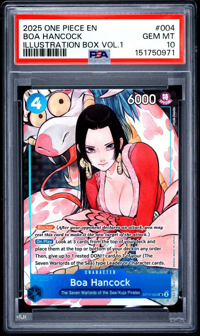 2025 One Piece Boa Hancock ST17-004 Illustration Box PSA 10 Gem Mint