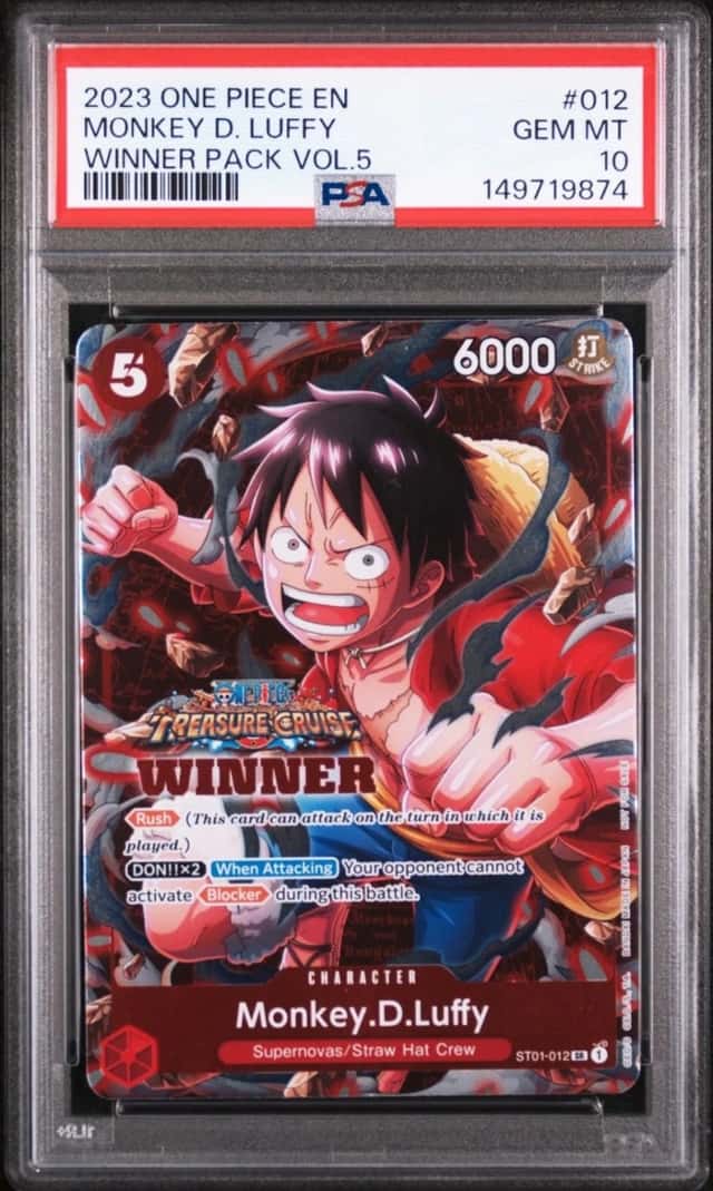One Piece Monkey D Luffy Winner Volume 5 ST01-012 PSA 10 Gem Mint