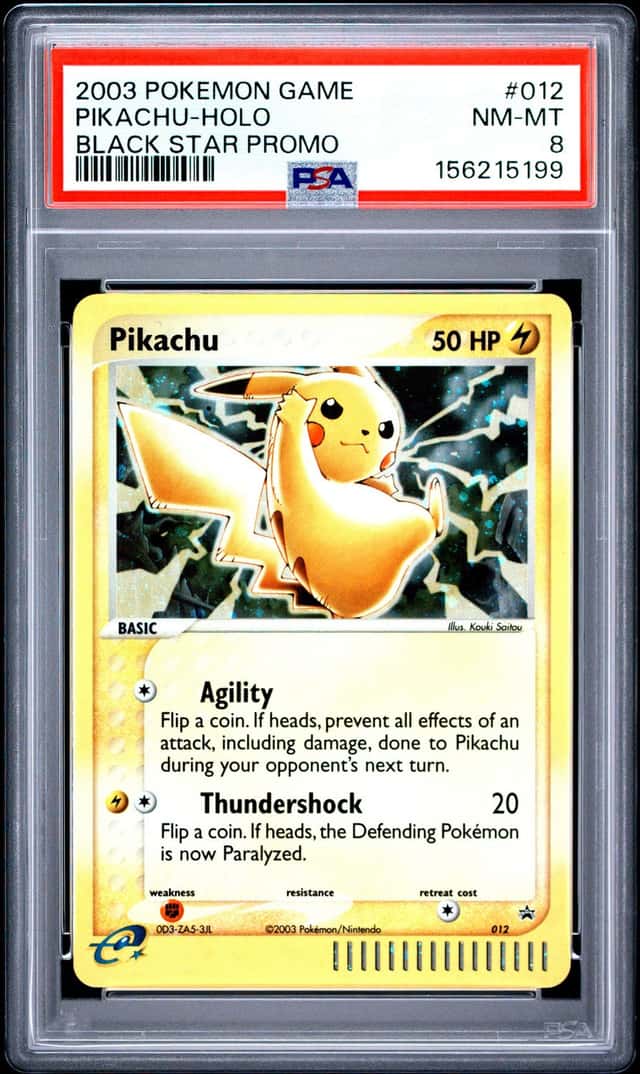 2003 Pokemon Game Black Star Promo #012 Pikachu Holo PSA 8 NM-MT