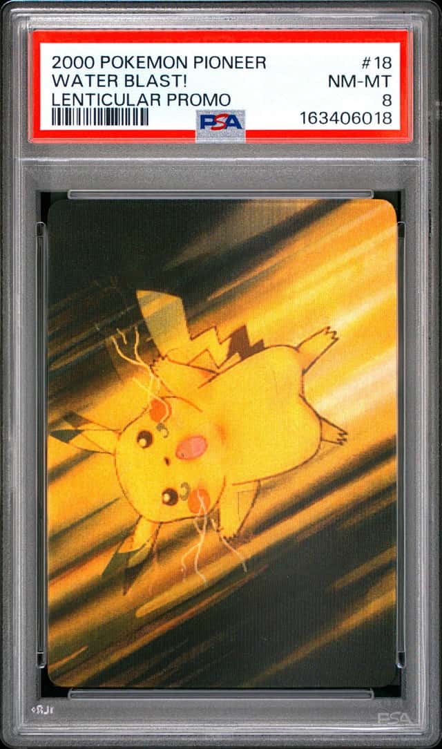 2000 POKEMON PIONEER LENTICULAR PROMO #18 WATER BLAST! PSA 8