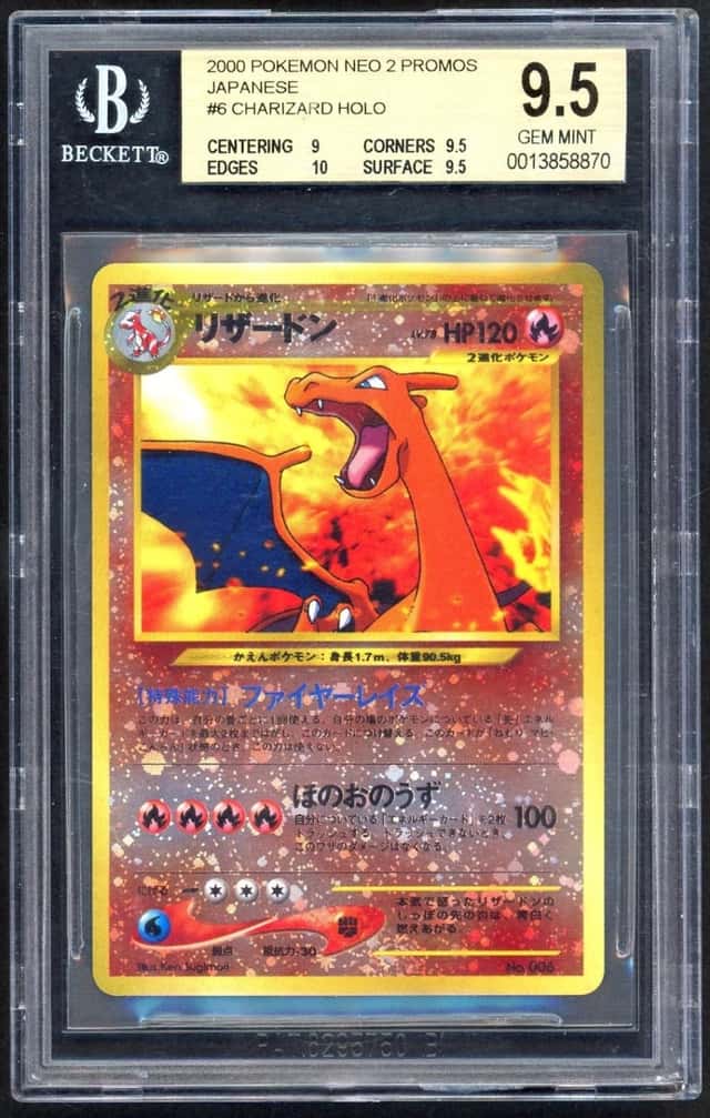 Pokemon Card - BGS 9.5 Charizard 006 - JPN Neo 2 Promo Holo - GEM MINT