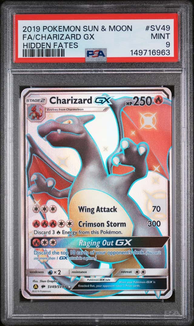 CHARIZARD 2019 POKEMON HIDDEN FATES SV49/SV94 ULTRA RARE FULL ART PSA 9 Q3420