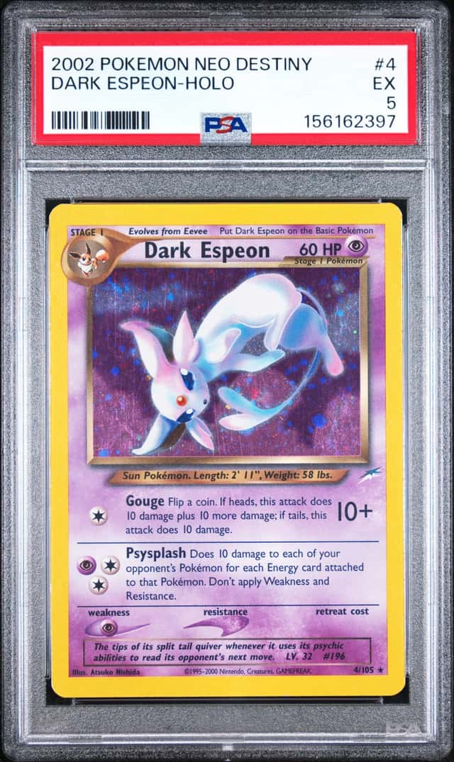 2002 POKEMON NEO DESTINY #4 DARK ESPEON-HOLO PSA 5
