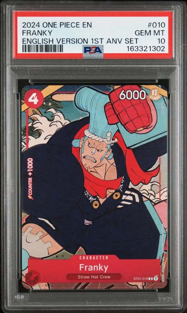 2024 ONE PIECE ENGLISH VERSION 1ST ANNIVERSARY SET #010 FRANKY PSA 10