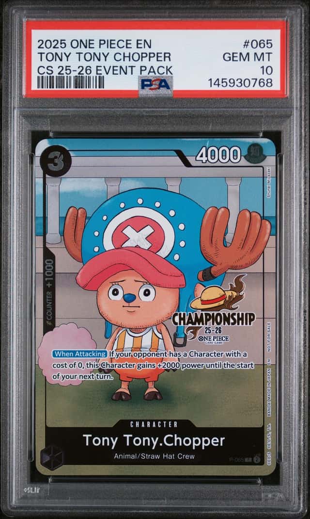 2025 One Piece EN CS 25-26 Event Pack #065 Tony Tony Chopper PSA 10 GEM MINT