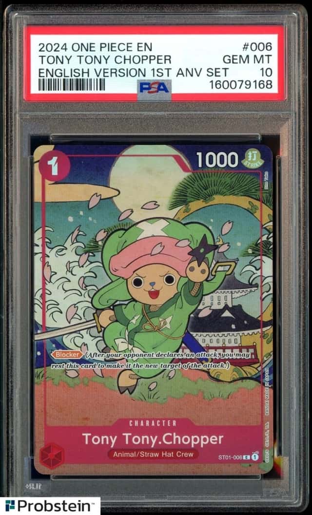 2024 One Piece English Version 1st Anniversary Set #006 Tony Tony Chopper PSA 10
