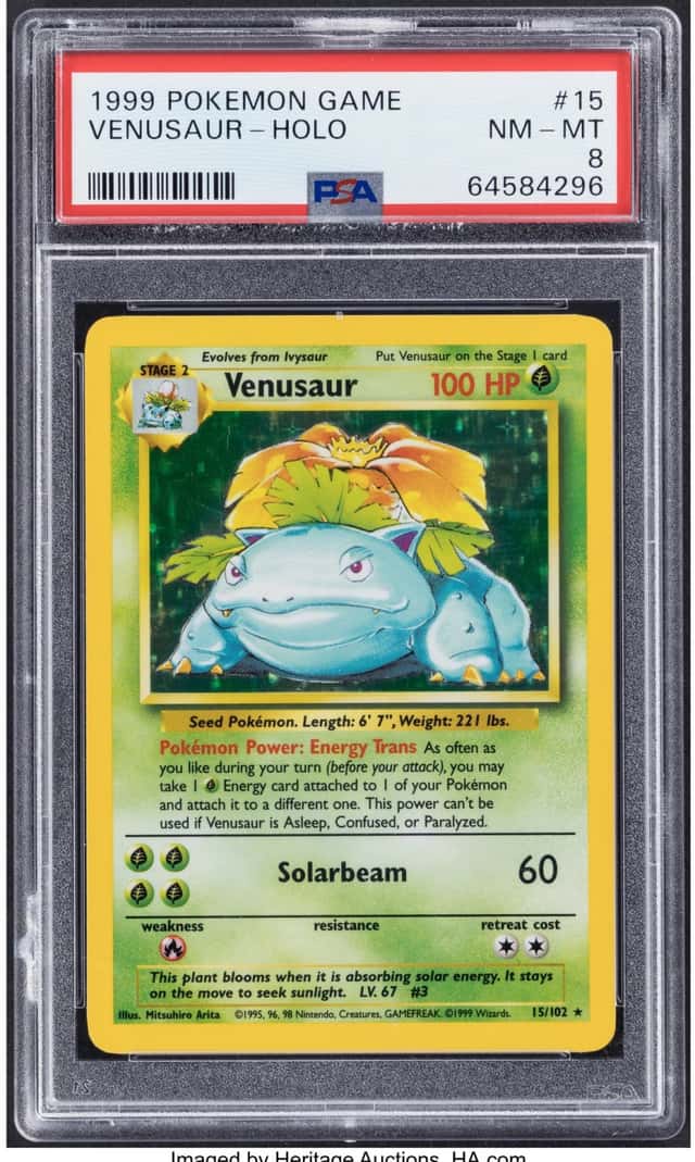 Pokémon Venusaur 15 Unlimited Base Set PSA Trading...