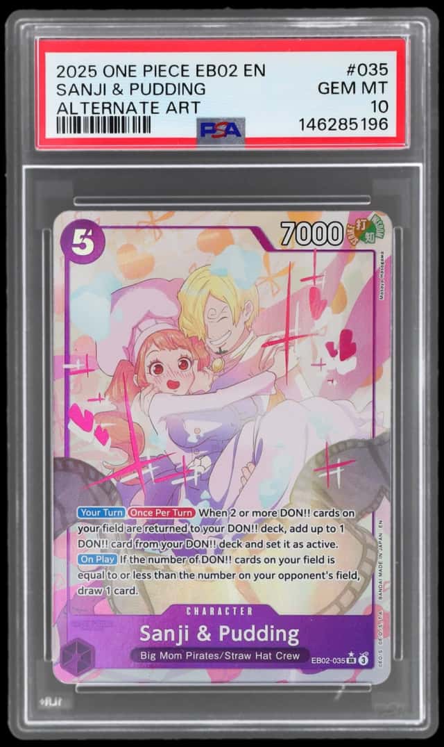 2025 One Piece Extra Booster Anime 25th Collection Alternate Art Pudding and Sanji #EB02-035