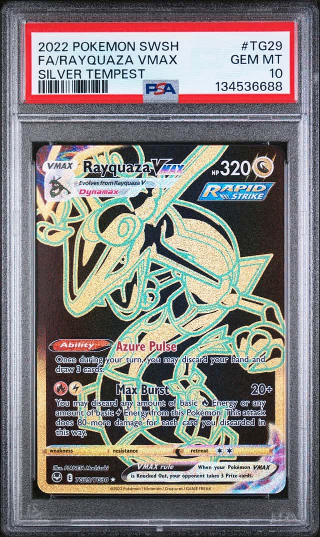 2022 Pokemon Sword and Shield Silver Tempest Trainer Gallery Rayquaza Vmax #TG29