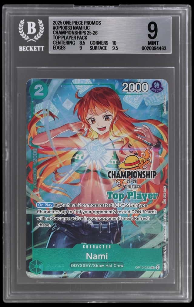 2025 One Piece Promos Championships Top Player Pack Nami #OP10-033