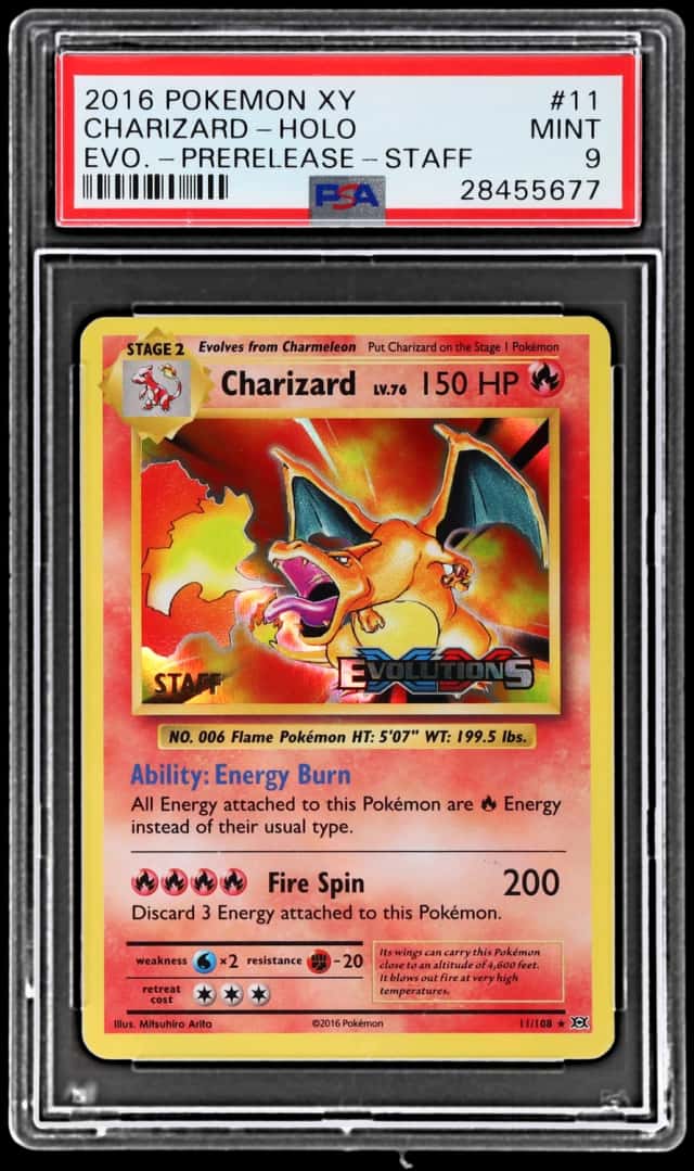 2016 Pokemon XY Evolutions Prerelease Staff Holo Charizard #11