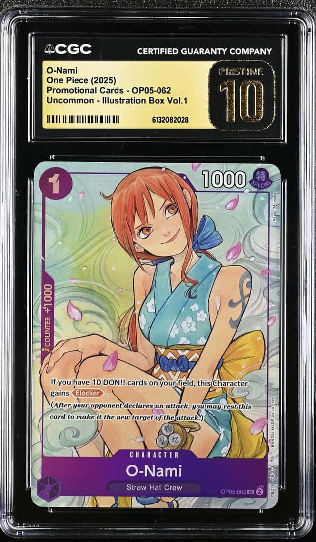 2025 One Piece Promo Illustration Box Vol.1 O-Nami #OP05-062 CGC 10 PRISTINE