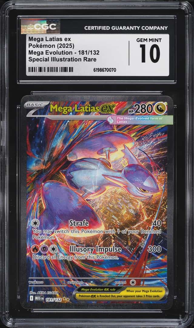 2025 Pokemon Mega Evolution SIR Mega Latias ex #181 CGC 10 GEM MINT