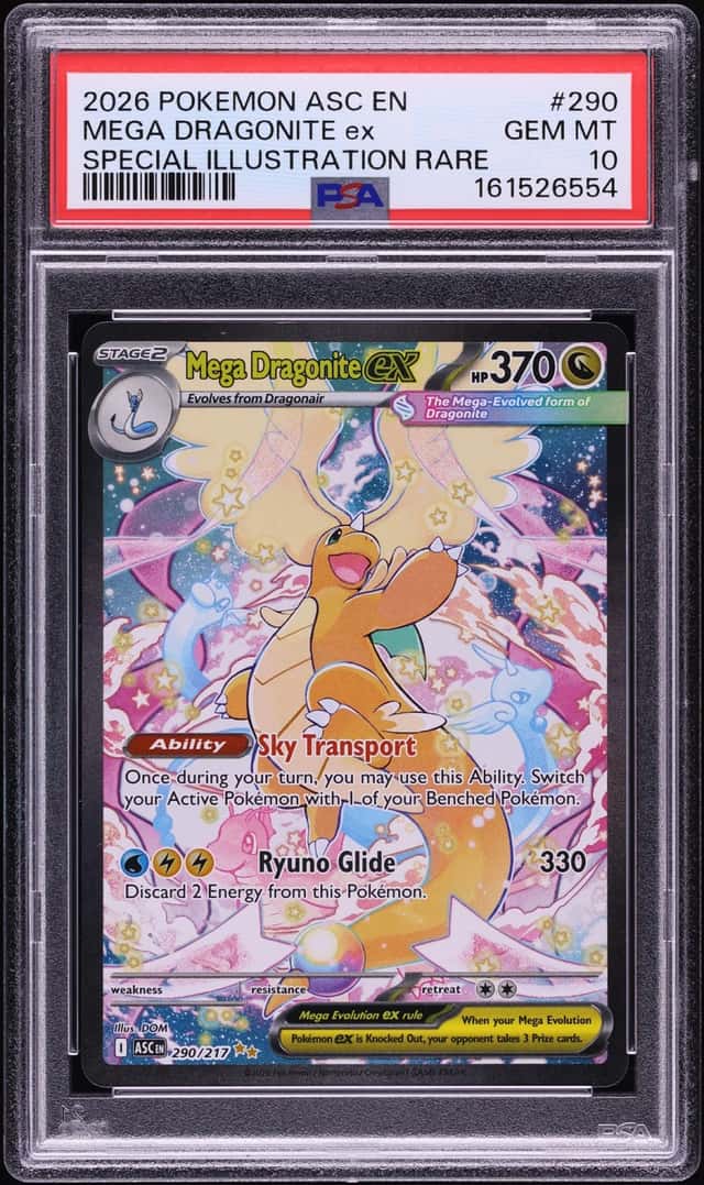 2026 Pokemon Mega Evolution Ascended Heroes SIR Mega Dragonite ex #290 PSA 10 GEM MINT