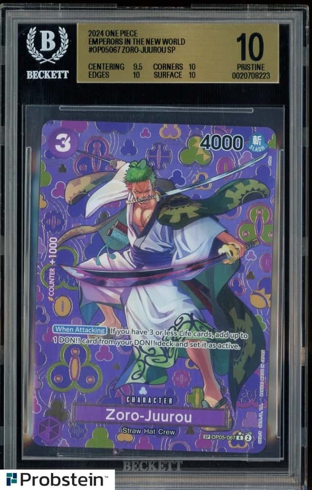 2024 One Piece Emperors Of New World #OP05067 Zoro-Juurou SP BGS 10 PRISITNE