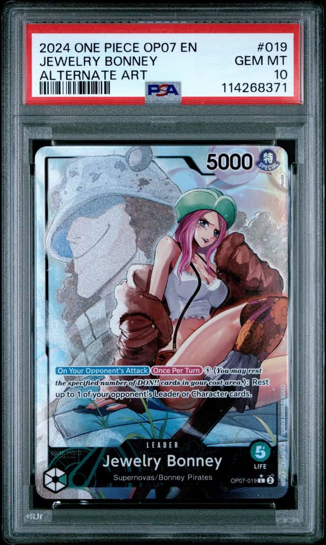 2024 One Piece Jewelry Bonney Alternate Art #OP07-019 PSA 10