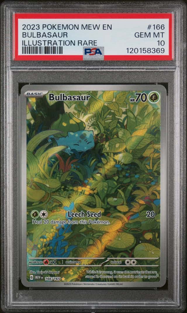 2023 Pokemon SV: Scarlet & Violet 151 Bulbasaur PSA 10 #166/165 Illustration