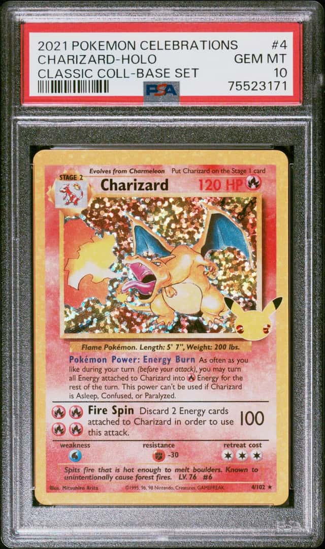2021 Pokemon Celebrations Classic - Base Set Charizard PSA 10 #4/102 Holo