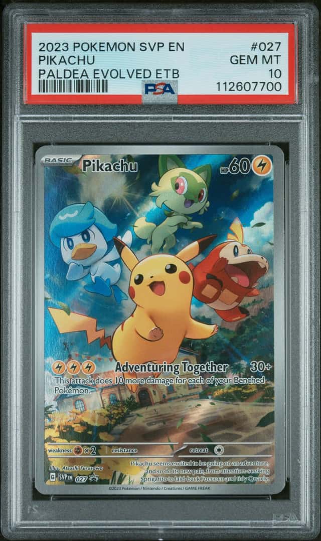 2023 Pokemon SVP Paldea Evolved ETB Pikachu PSA 10 #027