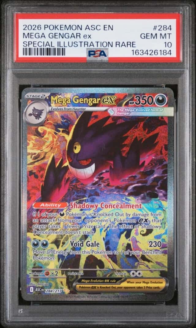 2026 POKEMON ASCENDED HEROES SPECIAL ILLUSTRATION RARE MEGA GENGAR EX PSA 10