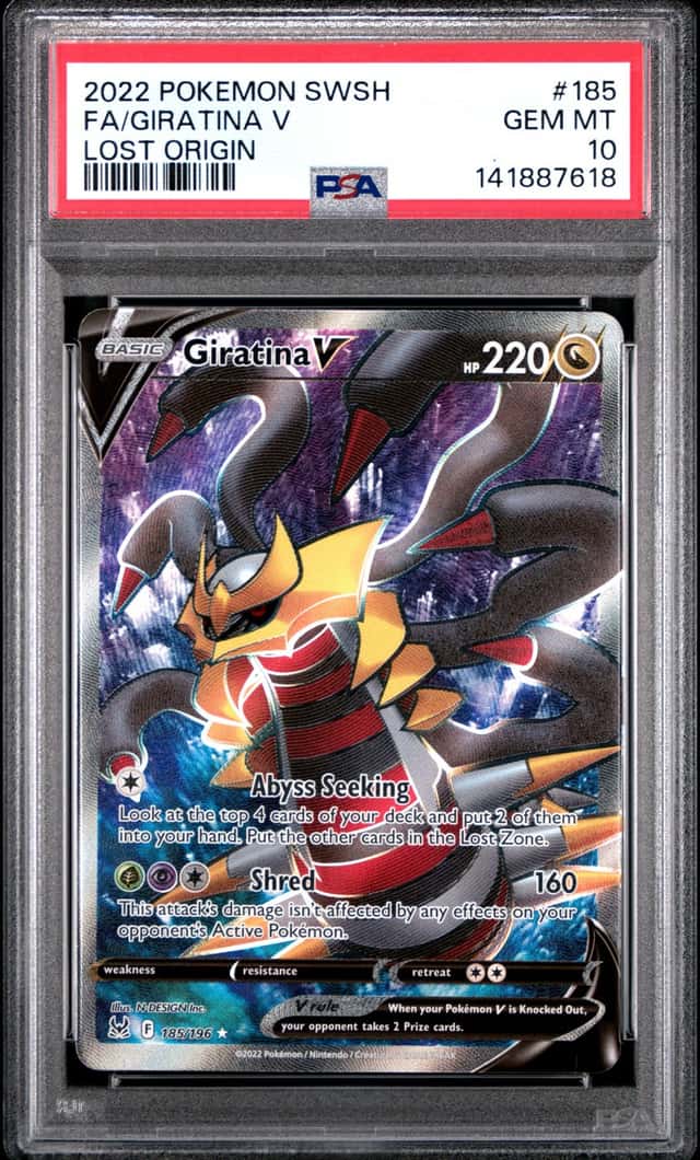 2022 Pokemon SWSH Lost Origin Giratina V #185/196 PSA 10 GEM MINT GEM MINT