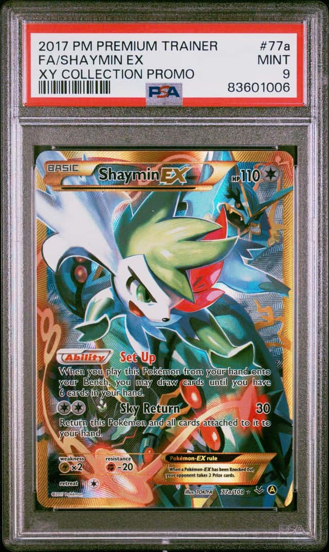Pokemon PSA 9 Shaymin EX Holo Promo 2017 77a/108 Premium Trainer XY English