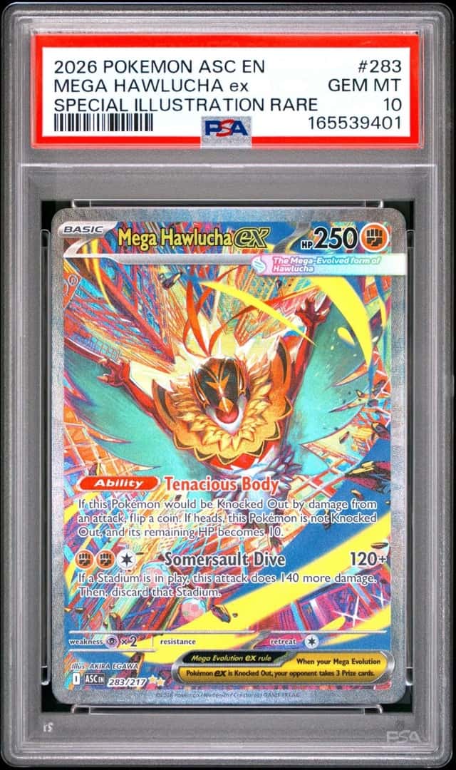 2026 POKEMON ASCENDED HEROES SPECIAL ILLUSTRATION RARE MEGA HAWLUCHA EX PSA 10