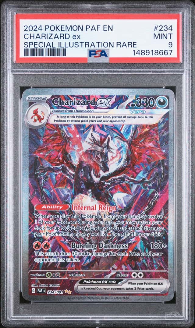 Charizard ex 234/091 SV Paldean Fates SIR Holo Tera PSA 9 English 2024
